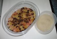 Trockene Ananas und Rosinen abwaschen und kurz ins...