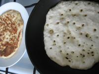 Pfannkuchen ohne Fett braten. Durchmesser eines...