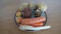 Kartoffeln, Karotten, Petersilie und Zwiebel...