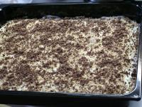 Am Ende den Kuchen mit klein gehackten Walnüsse...
