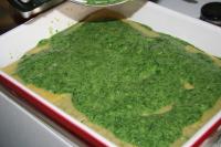 Nun wieder eine Schicht Lasagne-Blätter darauf...