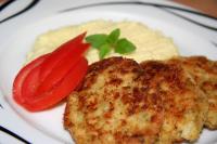 Mit Kartoffelpüree und beliebtem Gemüse...