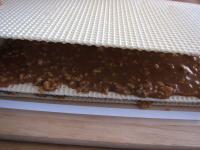 Das zweite Waffelblatt auf die Mischung...