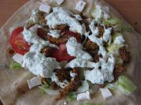 1/6 des gebratenen Fleisches auf die Tortilla...
