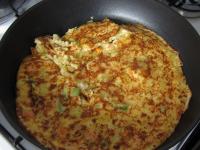 Diese Omelette aus dem Teller zurück in die...
