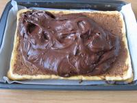 Den Boden ansaugen lassen und die Puddingcreme...