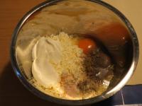 Joghurt, Eier, zwei geschälte, zerdrückte...
