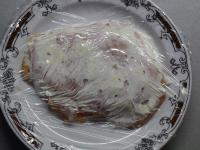 Schnitzel von beiden Seiten mit Marinade...