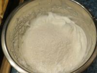 Zucker, Kokosnuss in den Schnee schlagen ......