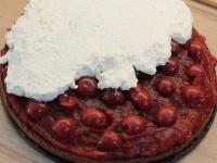 Sauerkirschbrei auf den unteren Teil des...