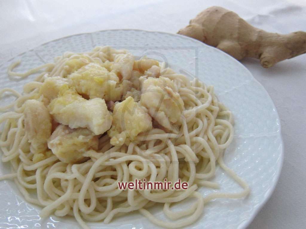 Pangasius mit Ingwer und China Nudeln • Rezept weltinmir de Pangasius mit Ingwer und China Nudeln • Rezept weltinmir de