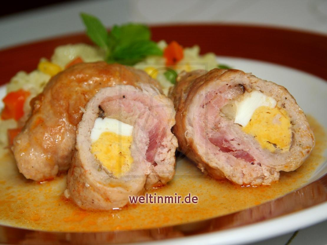 Gefüllte Schweinerouladen • Rezept | weltinmir.de