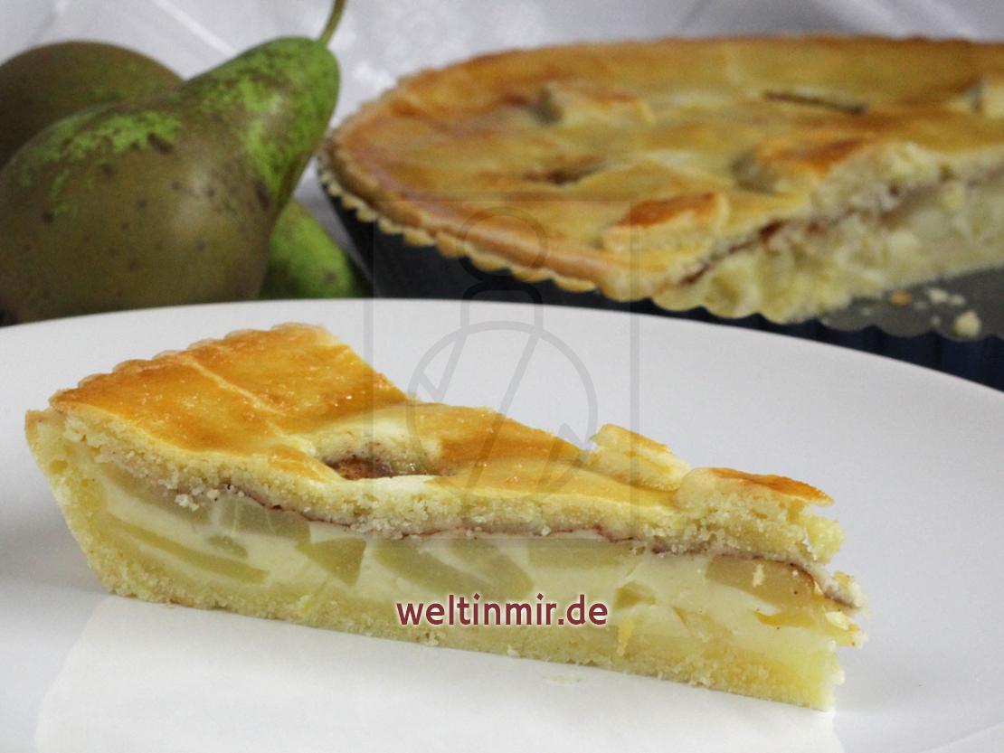 Birnenkuchen mit Pudding • Rezept | weltinmir.de